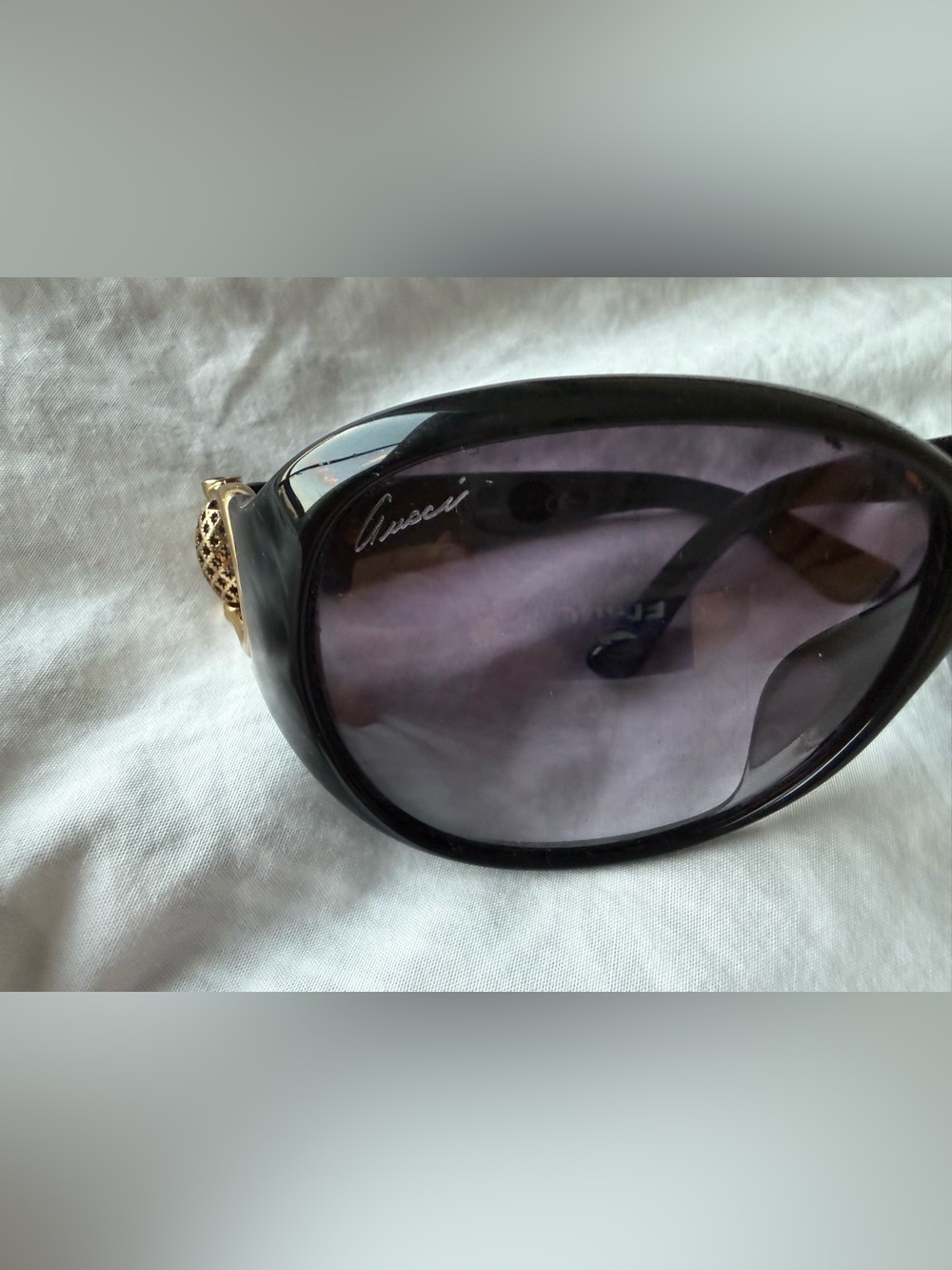 Vintage Gucci Horsebit Optyl Sunglasses Black Made in Italy - Picture 2 of 9